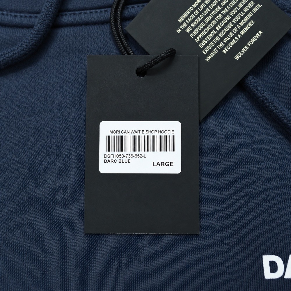 Darc Sport Memento Mori Bishop Hoodie Darc Blue Size Large NWT - Picture 7 of 8